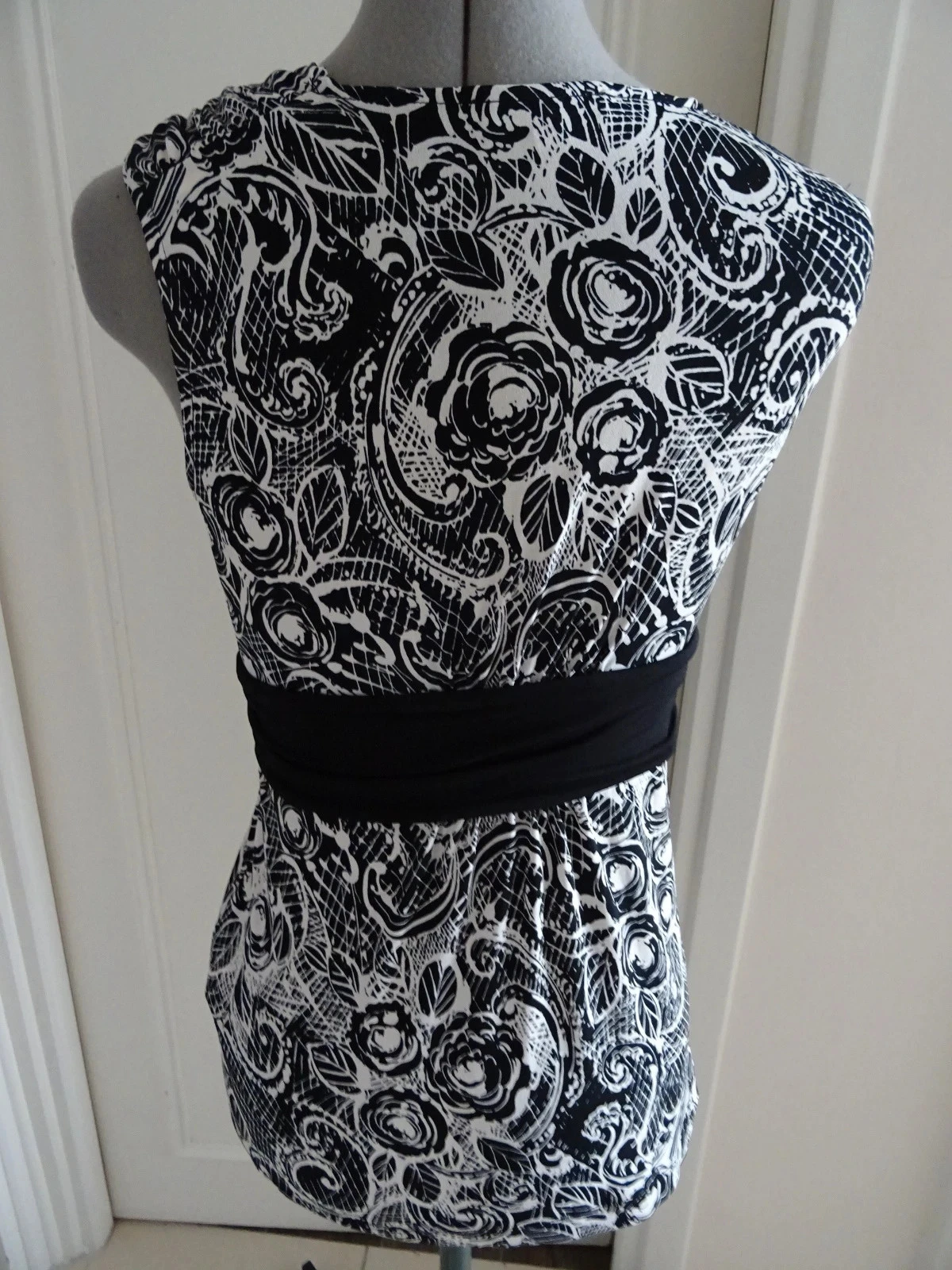 Zwarte en witte gedrapeerde tuniek Manoukian maat XS – photo 2